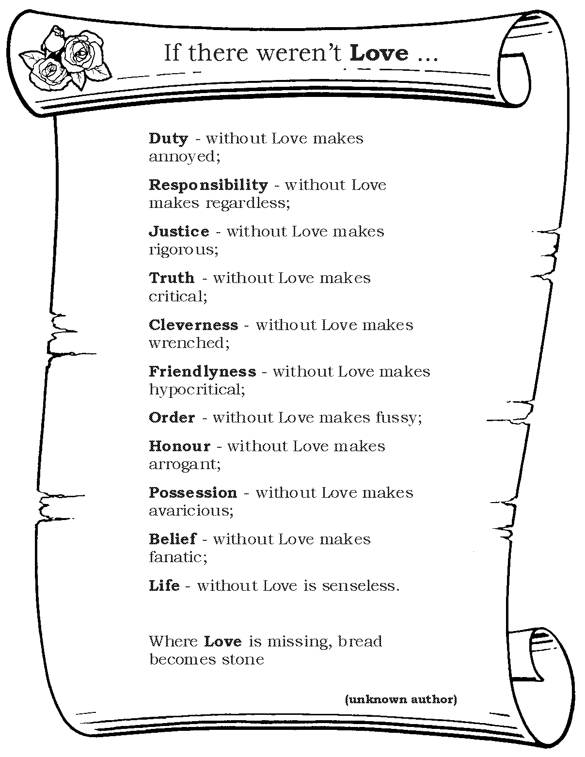 Wenn die Liebe nicht w&auml;r ...